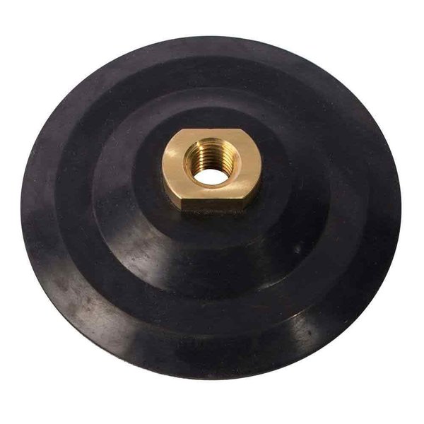 Specialty Diamond 7 Inch Rubber Backing Pad with Hook & Loop and 5/8 Inch-11 Female Brass Nut (7PADADAPT) PP70